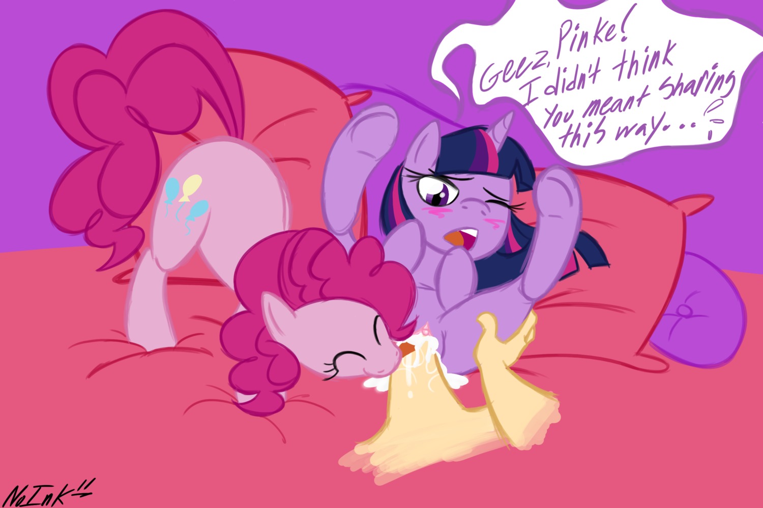 earth_pony equine female feral friendship_is_magic horse human_on_feral my_little_pony mythological_creature mythological_equine mythology pinkie_pie_(mlp) pony rule34 smooth_skin tagme text twilight_sparkle_(mlp) unicorn