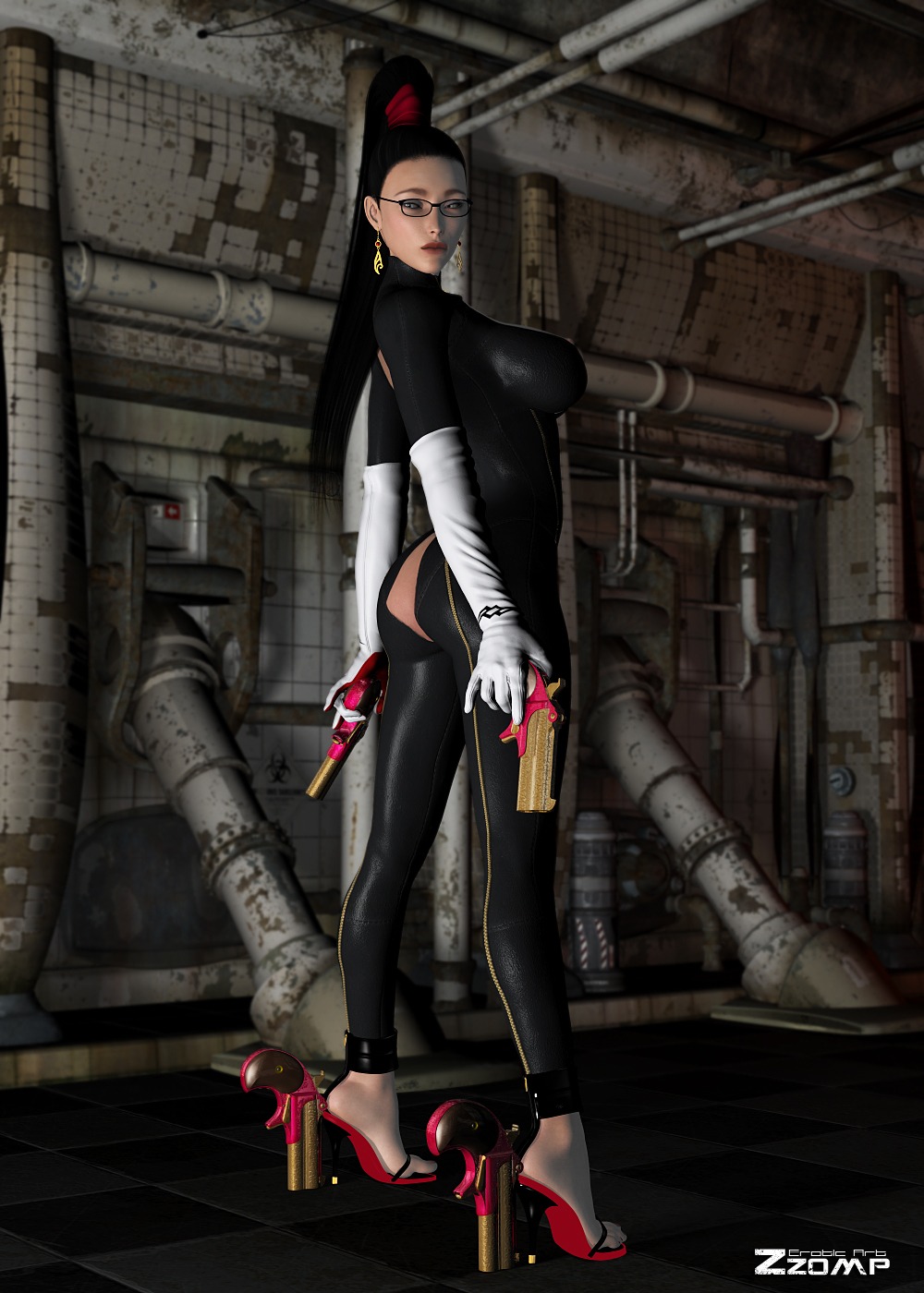 3d bayonetta bayonetta_(character) female rule34 sega zzomp