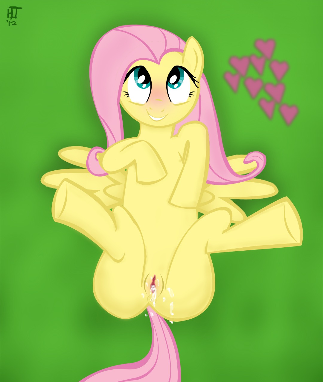 2012 equine female feral fluttershy_(mlp) friendship_is_magic horse my_little_pony pegasus pony rule34 smooth_skin tagme