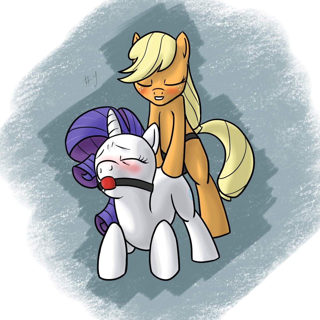 applejack_(mlp) earth_pony equine female female_only feral friendship_is_magic fur horse multiple_females my_little_pony mythological_creature mythological_equine mythology pony rarity_(mlp) rule34 smooth_skin tagme unicorn yuri