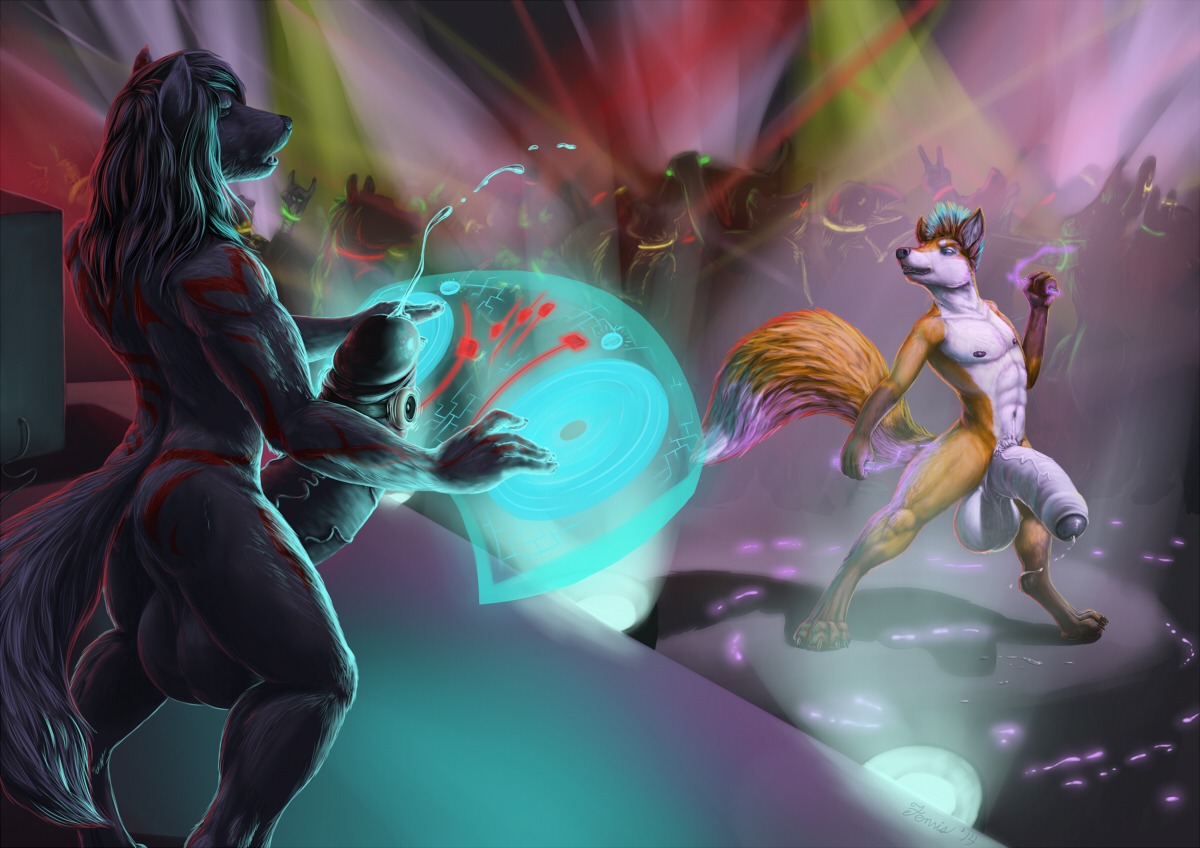 anthro backsack balls barefoot big_balls big_penis black_body black_fur bodily_fluids butt canid canine canis cum cumshot deam_nitrel detailed detailed_background disc_jockey dripping duo_focus e621 ejaculation erection exhibitionism feet foreskin fox fur genital_fluids genitals glowsticking grey_body grey_fur group huge_balls huge_penis humanoid_genitalia humanoid_penis hyper hyper_balls hyper_genitalia male mammal multicolored_body multicolored_fur muscular nipples nude orgasm partially_retracted_foreskin paws penis precum pubes public rave retracted_foreskin saggy_balls shadowfenris standing thick_penis two_tone_body two_tone_fur vein veiny_penis white_body white_fur wolf yellow_body yellow_fur