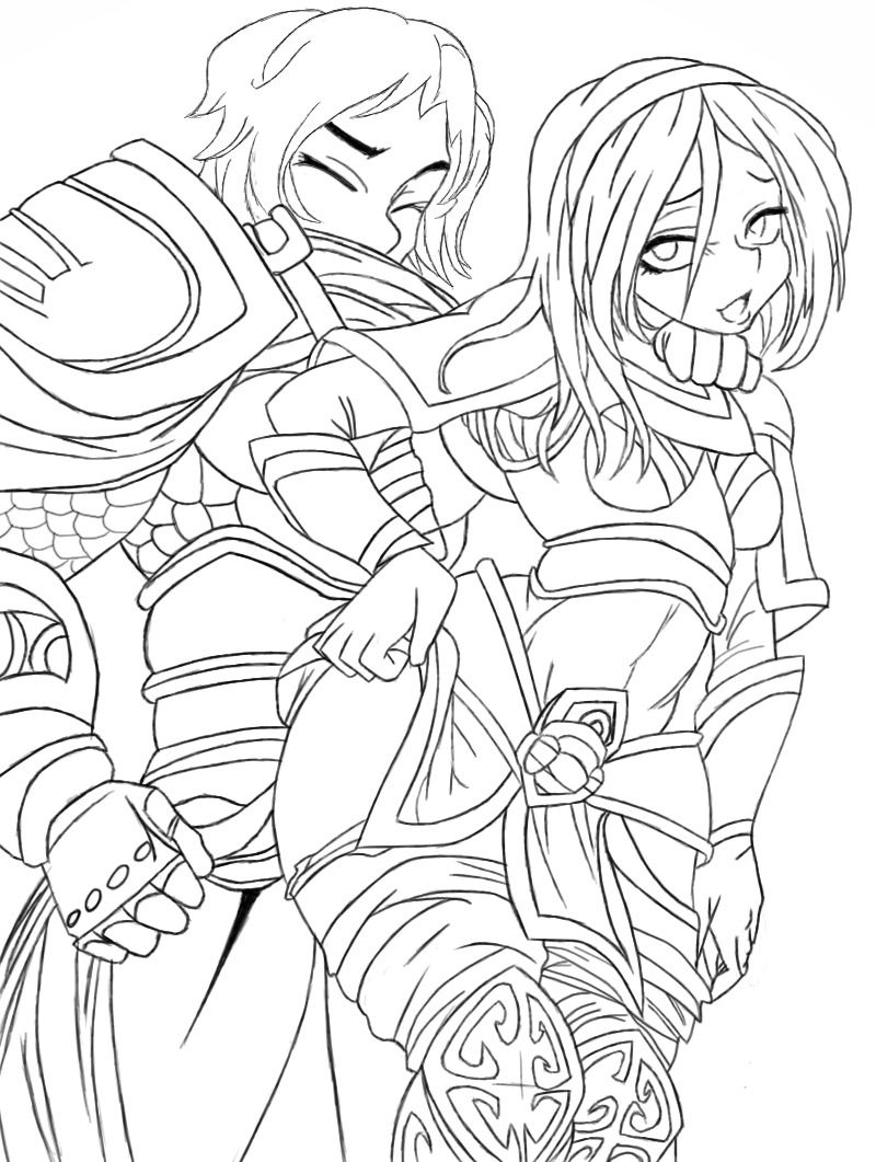 1boy 1girls female garen_crownguard kimmundo league_of_legends luxanna_crownguard male rule34 tagme