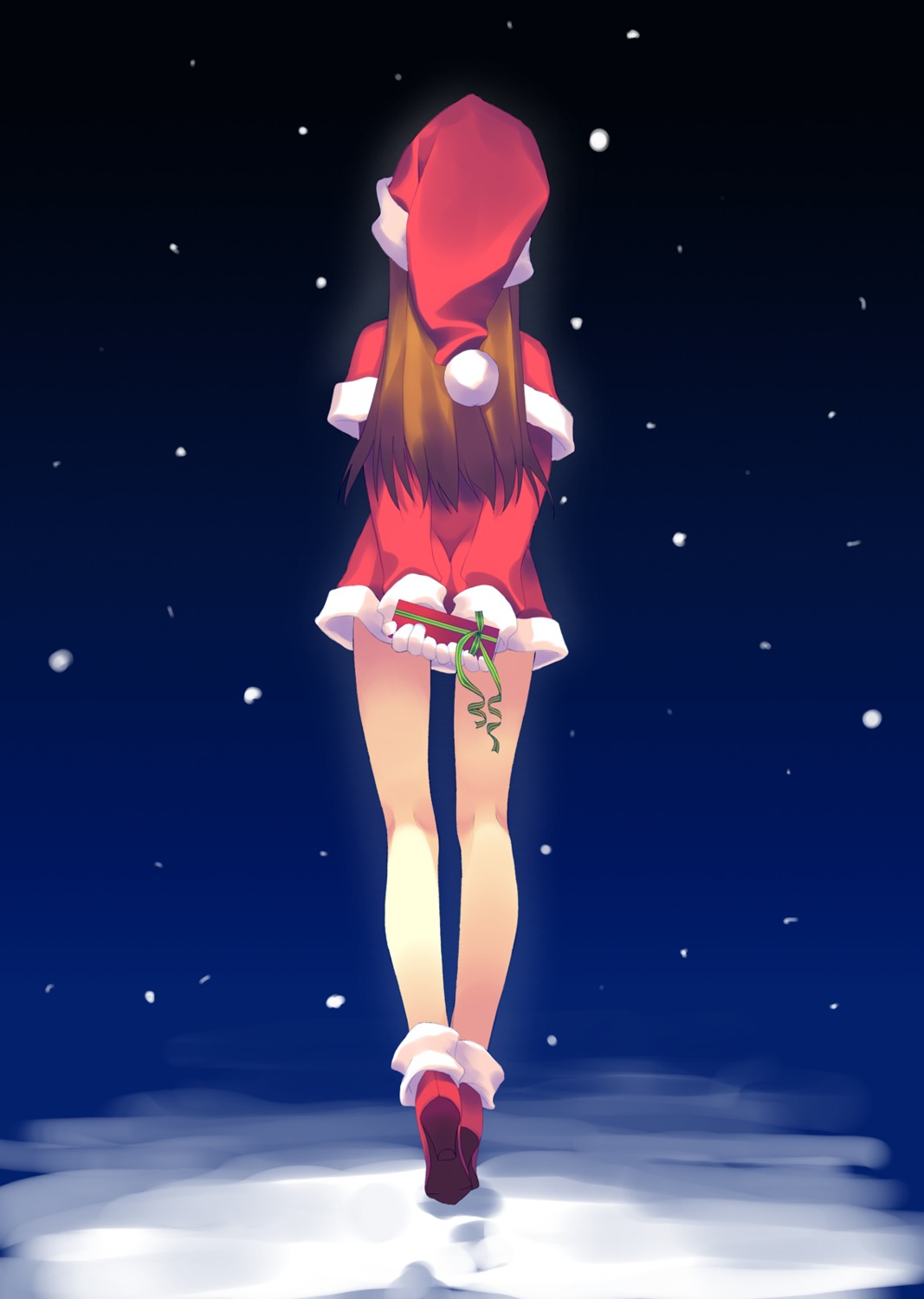1girls christmas dress f-ism_vol.13 female full_body hat murakami_suigun rule34 santa_hat solo tagme walking