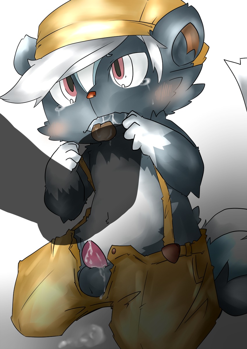 animal_crossing artist_request balls blush foot_worship kicks_(animal_crossing) male male_only nintendo penis rule34 skunk source_request year_request