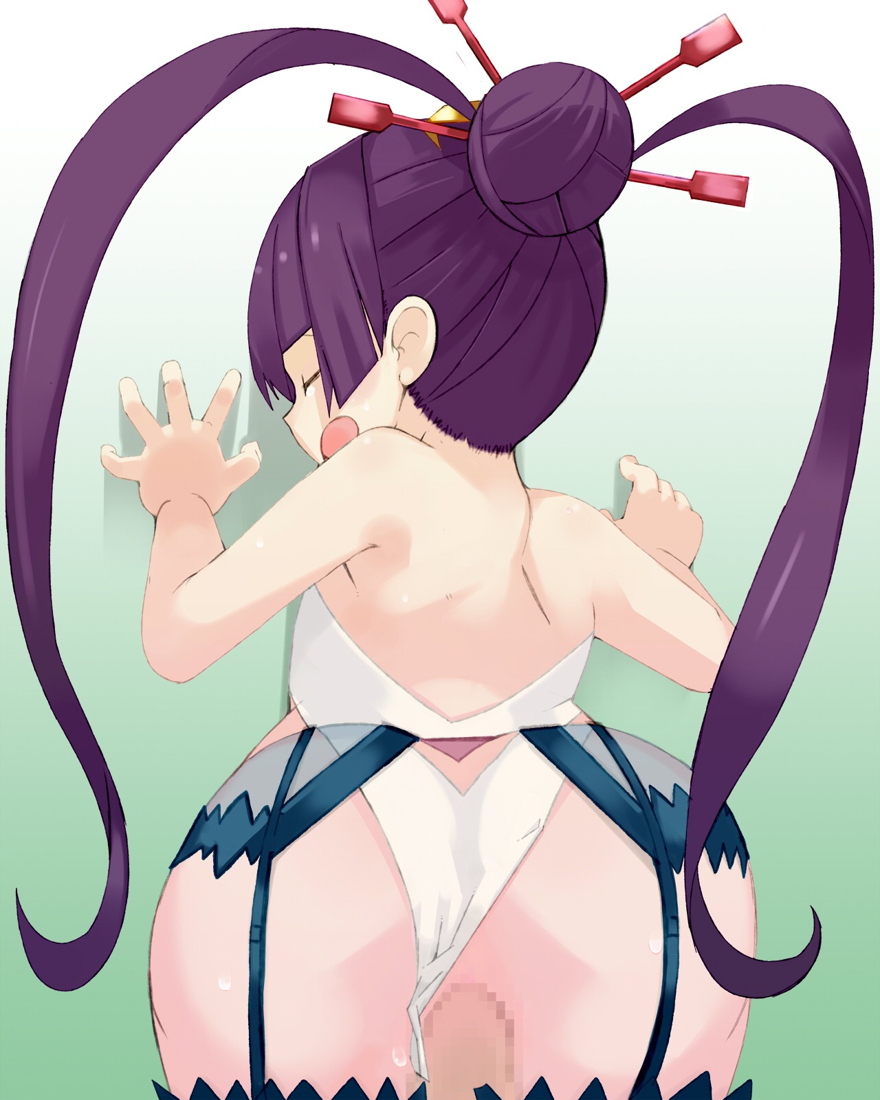 ar_tonelico blush censored clothed_sex clothing female finnel highres male penis pussy rule34 sex stockings vaginal_penetration
