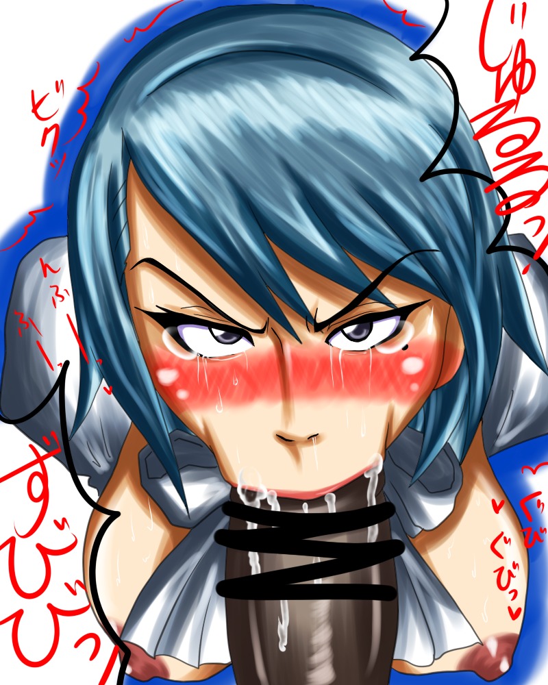 1girls ace_attorney artist_request blush capcom censored fellatio female franziska_von_karma gyakuten_saiban karuma_mei rule34 tagme tears translation_request