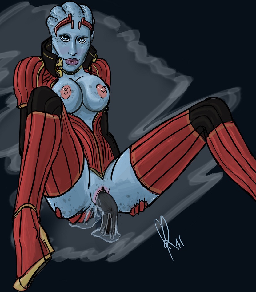 1girls 2d 2d_(artwork) alien alien_girl asari big_breasts blue-skinned_female blue_body blue_eyes blue_skin breasts colrumfoord dildo dildo_in_pussy female female_only high_heel_boots high_heels mass_effect mass_effect_2 masturbation nipples pussy pussy_juice rule34 samara solo tagme