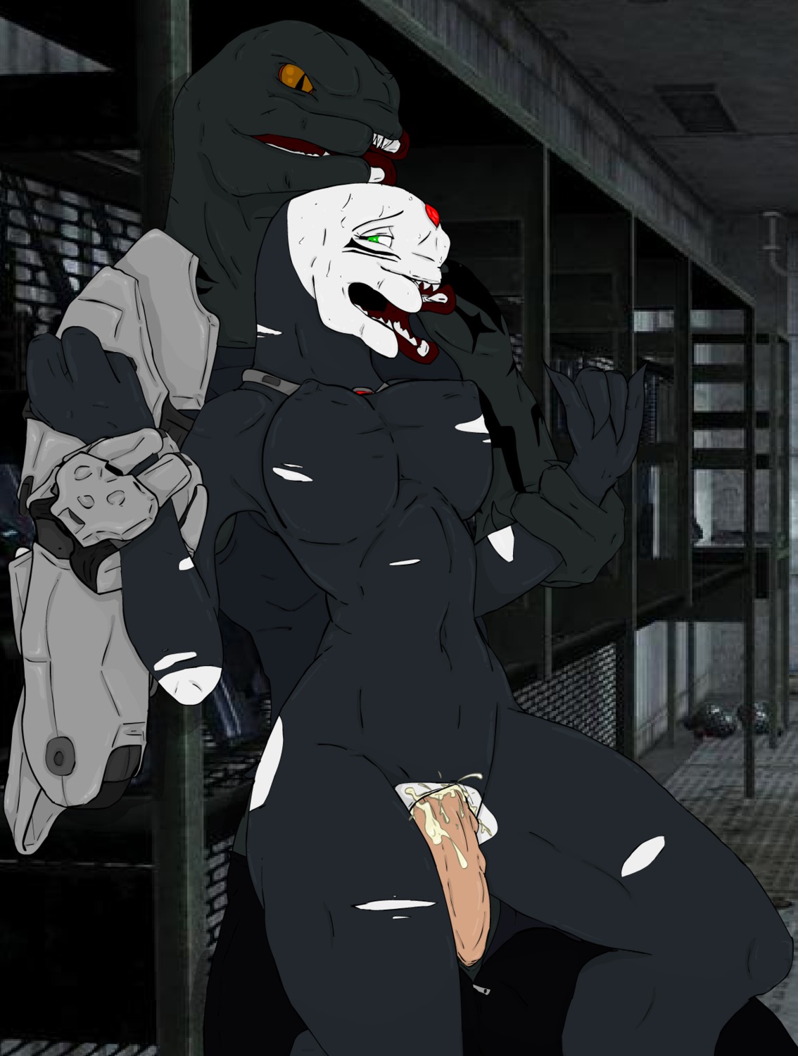 1boy 1girls arm_grab bodily_fluids clothed clothed_sex clothing color cum cum_in_pussy cum_inside cum_splatter digital_media_(artwork) duo female female_penetrated female_sangheili femsub genital_fluids halo_(game) halo_(series) male male/female male_penetrating male_penetrating_female male_sangheili_(halo) maledom methados nipples_visible_through_clothing penetration penis pussy questionable_consent restrained rule34 sangheili sex straight sweat torn_clothes uncensored vaginal vaginal_penetration