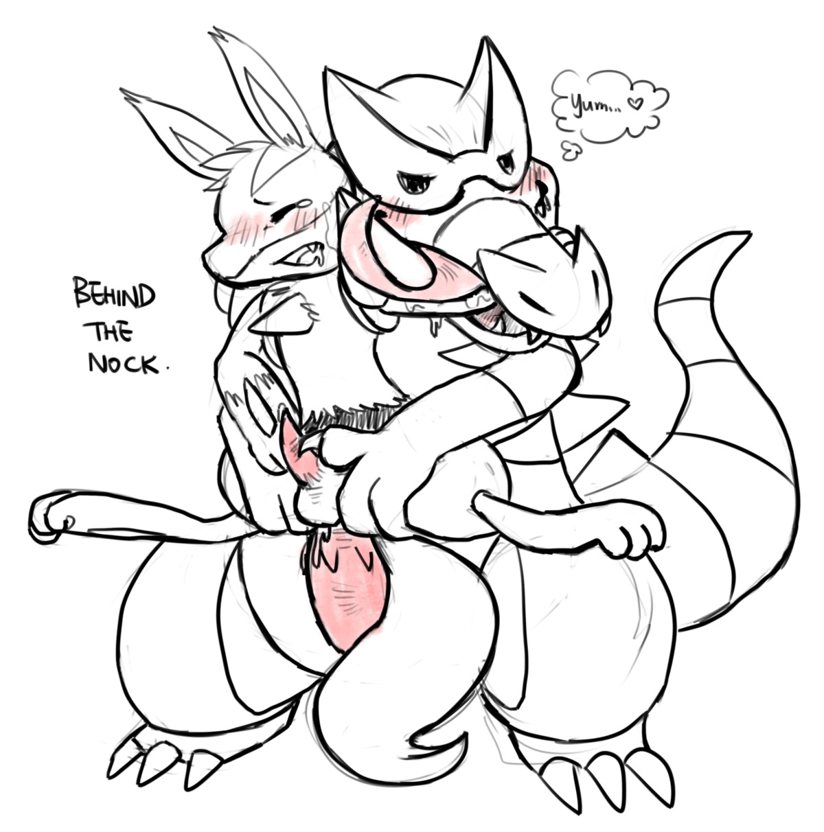 2012 anal anal_sex anthro big_penis canine cum cum_leaking duo furry gay haychel krookodile lucario male male/male male_only no_humans penetration penis pokemon pokemon_(species) rule34 scalie