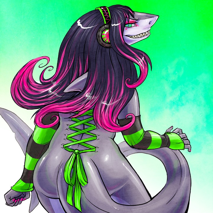 1anthro 1furry 1girls album_cover anthro anthro_only anthro_shark evil_grin furry furry_only furry_shark halley_labs lapfox_trax mayhem_(renard) rule34 shark shark_furry shark_humanoid solo vulpvibe