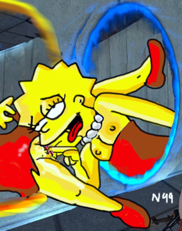 1girls 2d blue_portal breasts color crossover female female_only fingering human lisa_simpson masturbation necron99 nipples orange_portal portal_(object) portal_(series) pussy rule34 self_fuck short_hair side_view solo spiky_hair the_simpsons vulva weird_crossover what yellow_body yellow_hair yellow_skin