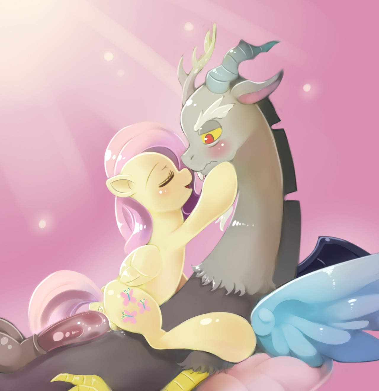 2013 anus balls blush bodily_fluids chimera cum cutie_mark discord_(mlp) dominant draconequus duo e621 equid equine erection feathered_wings feathers female female_penetrated feral fluttershy_(mlp) friendship_is_magic fur genital_fluids genitals hair hasbro hi_res interspecies larger_dom male male/female male_penetrating male_penetrating_female mammal my_little_pony mythological_creature mythological_equine mythology nude pegasus penetration penile penile_penetration penis penis_in_vagina pink_hair princess_hinghoi sex size_difference tail vaginal vaginal_penetration vulva wings yellow_body yellow_feathers yellow_fur