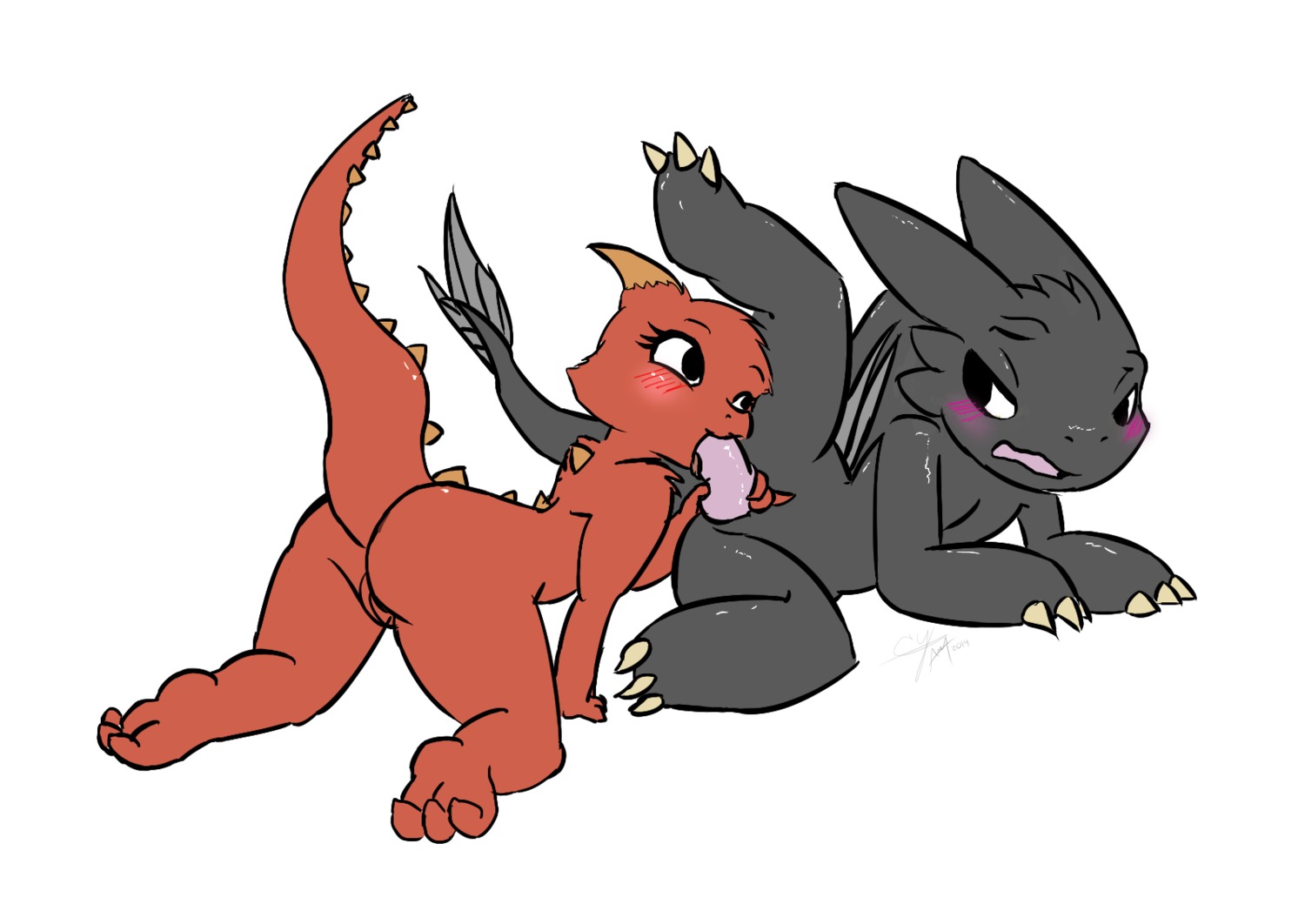 blush dragon dreamworks duo duskie e621 erection european_mythology female fury_(httyd) genitals how_to_train_your_dragon koopacoon male mythological_creature mythological_scalie mythology night_fury nude penis scalie tail vulva western_dragon