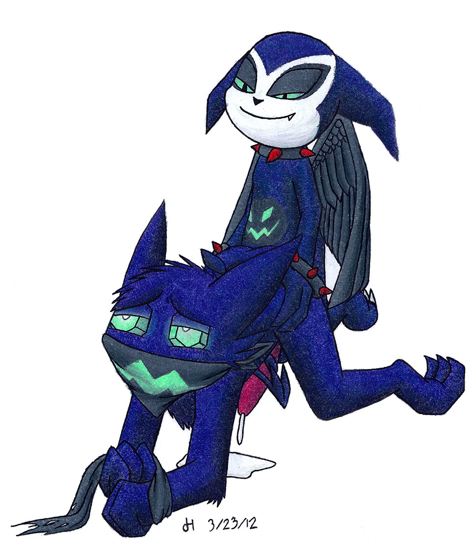 anthro bound buggery color crossover demon digimon digimon_(species) foxred64 furry furry_only gay imp impmon male male_only multiple_males pokemon pokemon_(species) rule34 sableye sex tagme yaoi