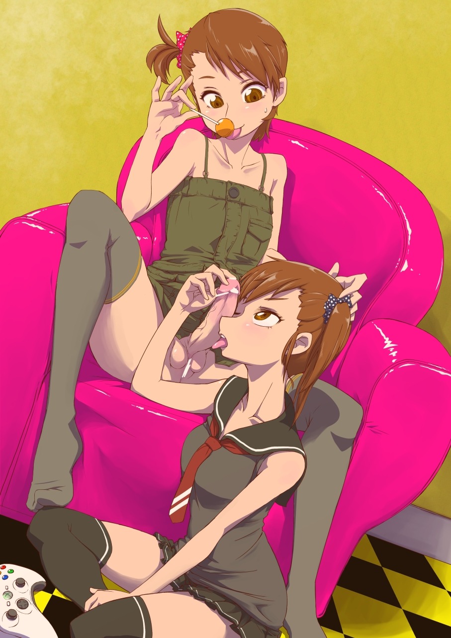 artist_request female futami_ami futami_mami futanari idolmaster incest intersex rule34 tagme