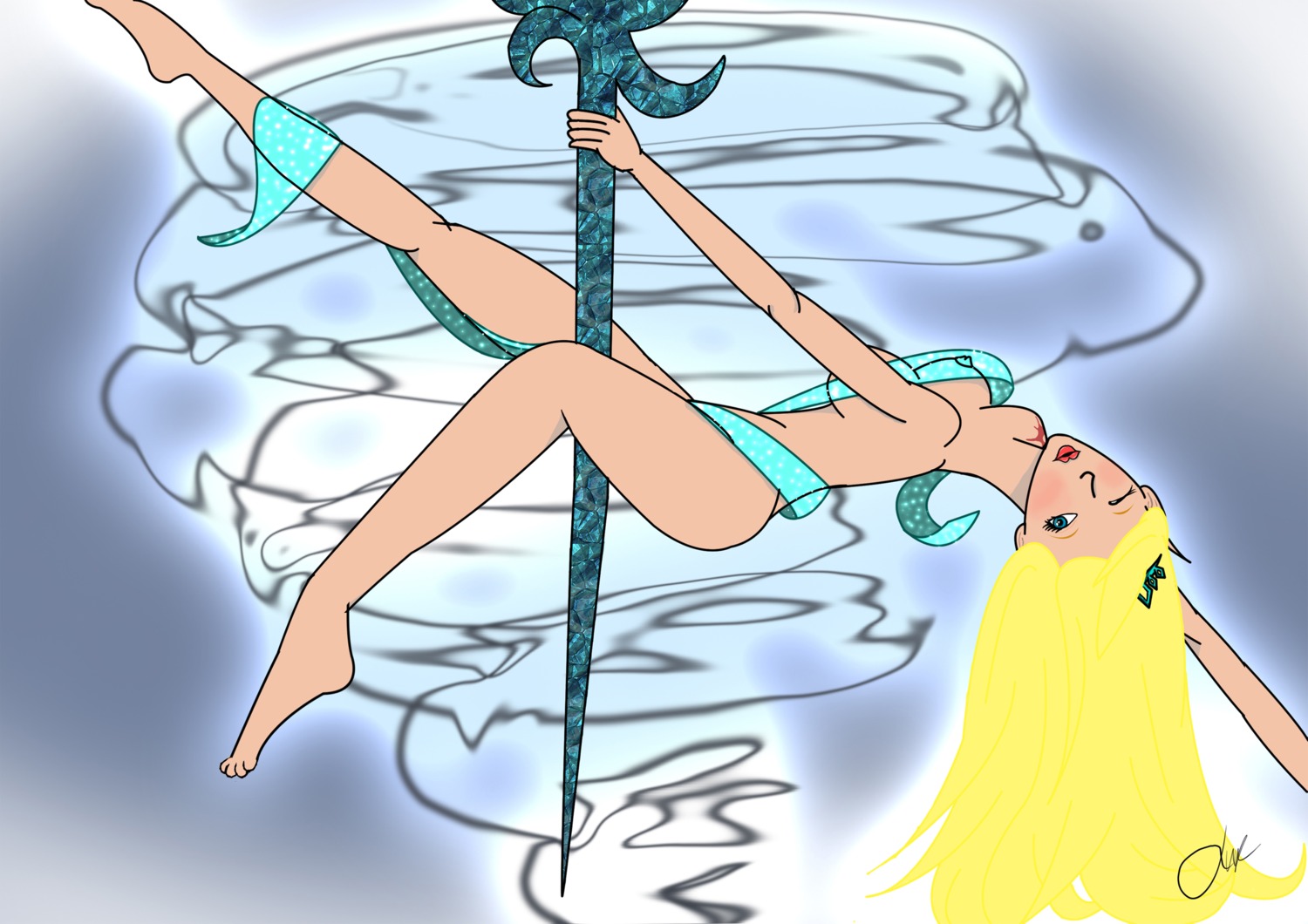 barefoot blonde blonde_hair female female_only janna_windforce league_of_legends rule34 solo solo_female tagme
