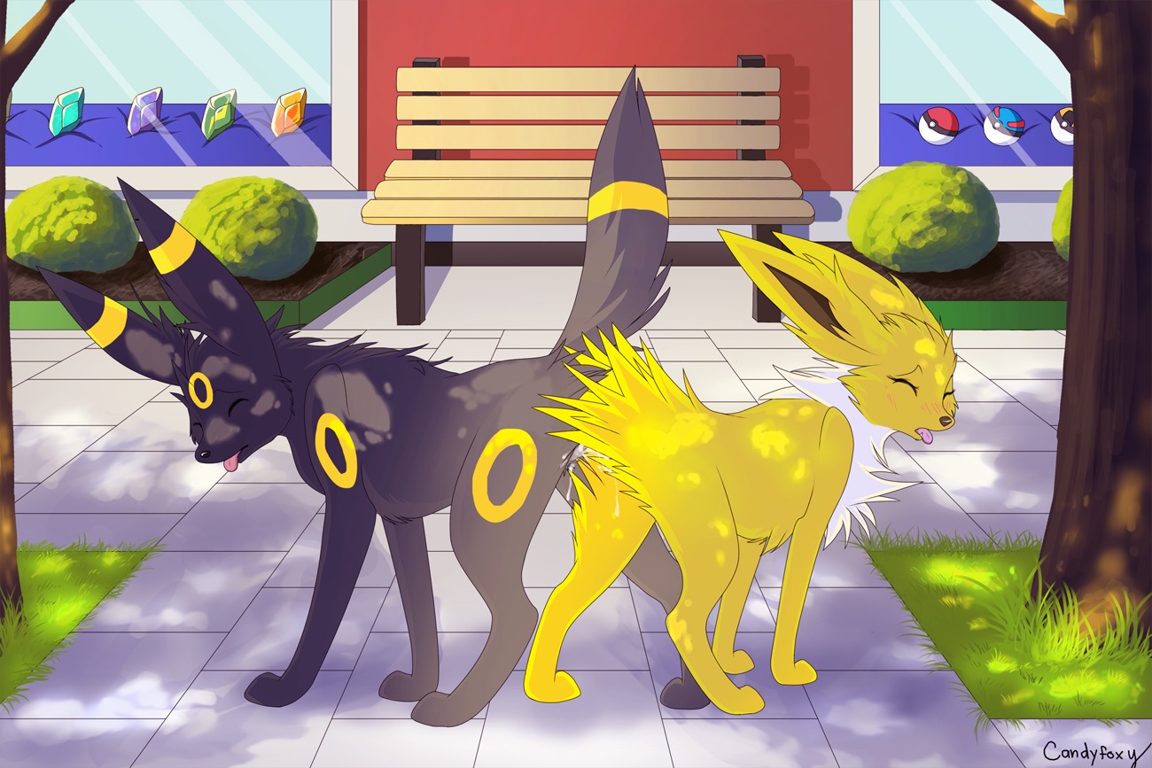 all_fours bench black_body black_fur black_nose black_skin blush bodily_fluids candyfoxy canid canine cum cum_in_vagina cum_inside cum_on_fur dawn_stone digital_media_(artwork) duo e621 eeveelution evolutionary_stone eyelashes eyes_closed feet female feral feral_on_feral fire_stone fur generation_1_pokemon generation_2_pokemon genital_fluids glistening grass great_ball humanoid_pointy_ears improvised_dildo improvised_sex_toy jolteon knotting long_ears male male/female mammal nintendo nude open_mouth orgasm outside penetration plant pointy_ears pokeball pokemon pokemon_(species) public seat sex shaded shadow shrub standard_pokeball standing thunder_stone tongue tongue_out tree ultra_ball umbreon water_stone white_body white_fur wood yellow_body yellow_fur