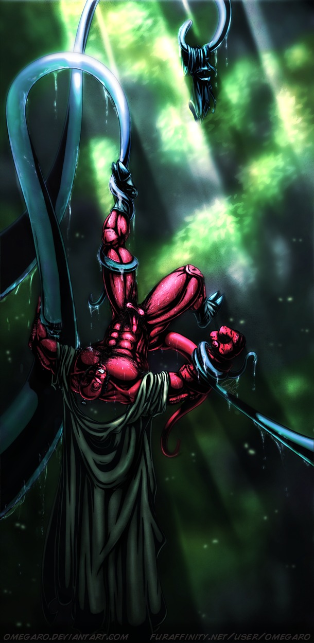 dark_horse flaccid hellboy hellboy_(series) male male_only penis red_skin rule34 tentacle_on_male
