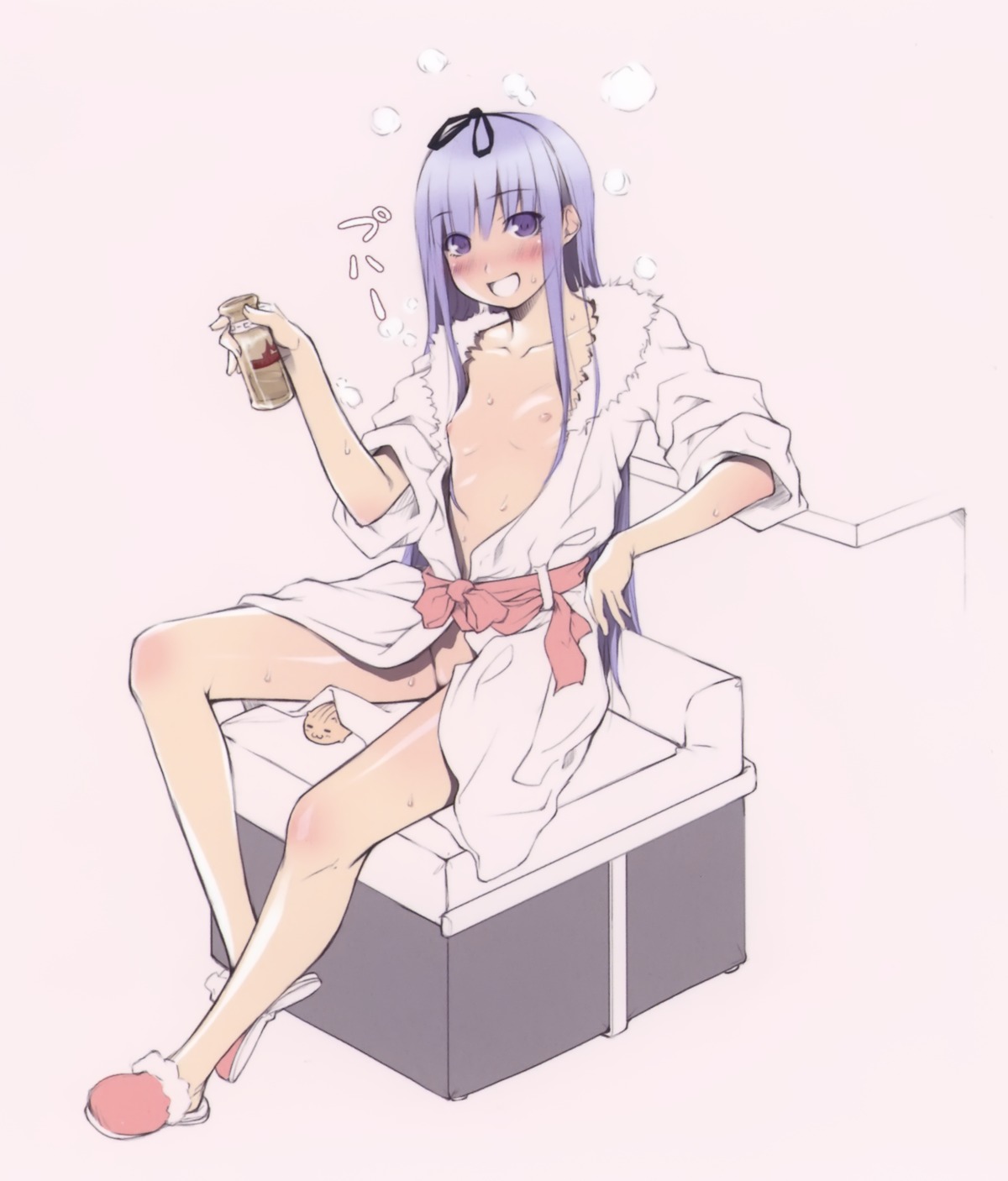 female nipples noantica ooji open_clothes open_shirt oppai panties robe rule34 shirt