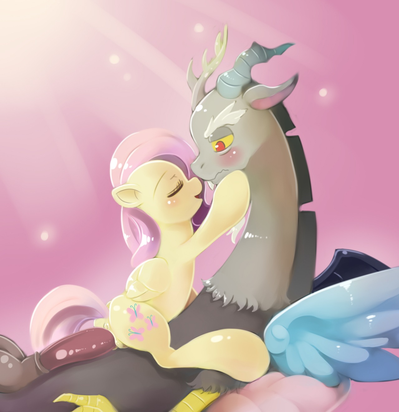 2013 anus balls blush chimera cutie_mark discord_(mlp) draconequus duo e621 equid equine erection feathered_wings feathers female female_penetrated feral fluttershy_(mlp) friendship_is_magic fur genitals hair hasbro hi_res interspecies male male/female male_penetrating male_penetrating_female mammal my_little_pony mythological_creature mythological_equine mythology nude pegasus penetration penile penile_penetration penis penis_in_vagina pink_hair princess_hinghoi sex size_difference tail vaginal vaginal_penetration vulva wings yellow_body yellow_feathers yellow_fur