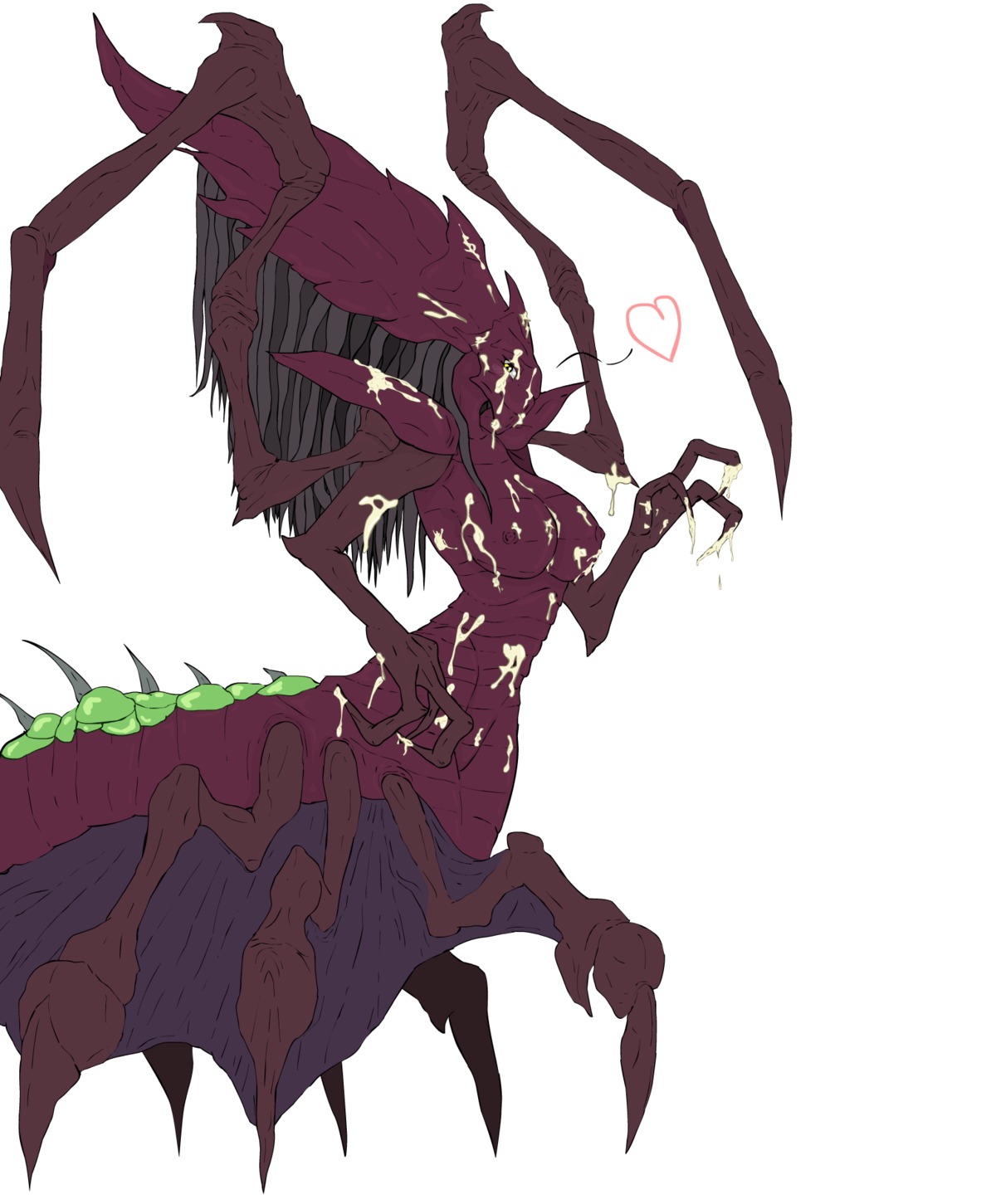 1girls breasts cum female female_only methados nipples queen_(starcraft) rule34 solo solo_female starcraft tagme zerg