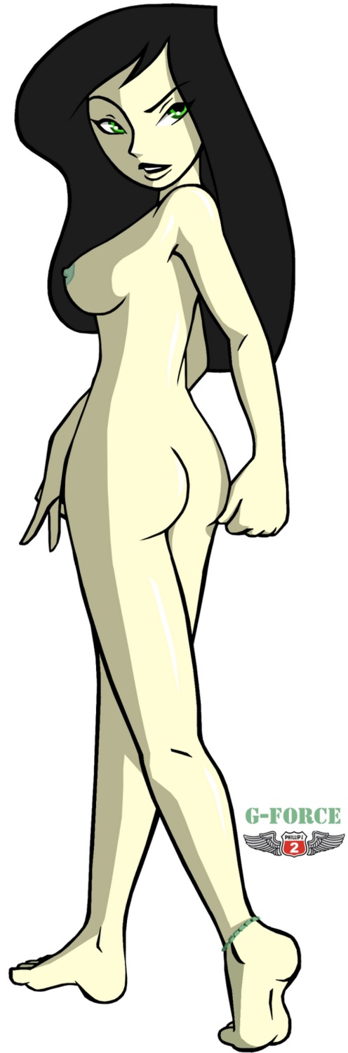 anklet barefoot disney female female_only gforce green_eyes human kim_possible nipples nude phillipthe2 rule34 shego solo straight_hair tagme white_background