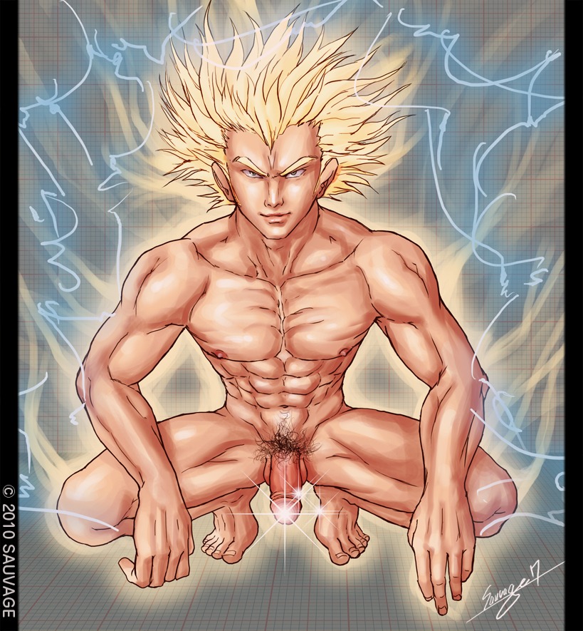 2010 color dragon_ball dragon_ball_z flaccid male male_only nude penis rule34 sauvage7 solo straight_hair super_saiyan super_saiyan_2 tagme vegeta