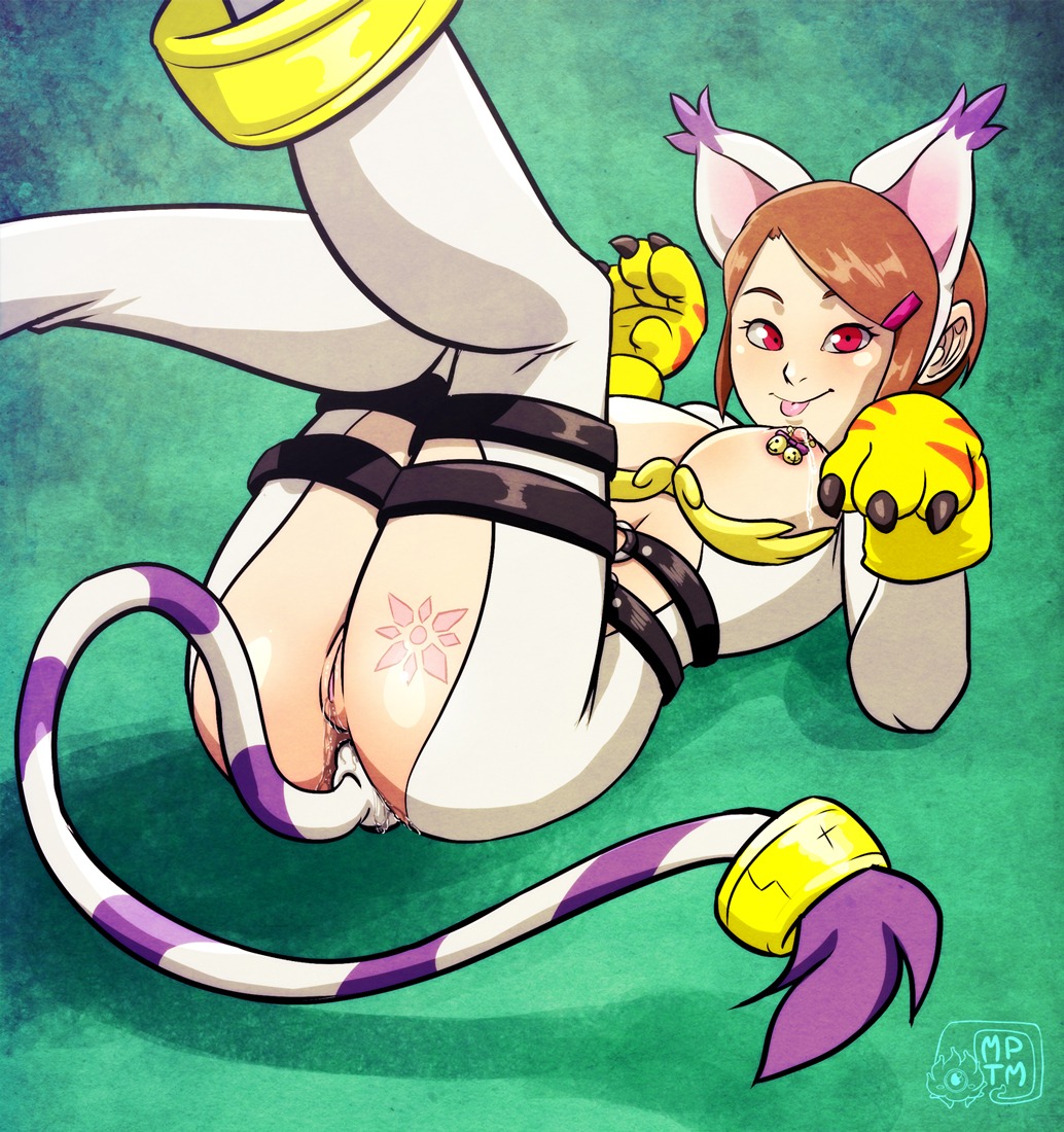 anal anal_penetration angewomon animal_humanoid bandai_namco blush bodily_fluids breasts buttplug buttplug_tail cosplay digimon digimon_(species) e621 ear_tuft fake_cat_ears fake_ears fake_tail felid female fur gatomon genital_fluids genitals hikari_kamiya human humanoid legs_up looking_at_viewer lying mammal my_pet_tentacle_monster on_back penetration plug_(sex_toy) sex_toy solo tongue tongue_out tuft vaginal_fluids vulva white_body white_fur