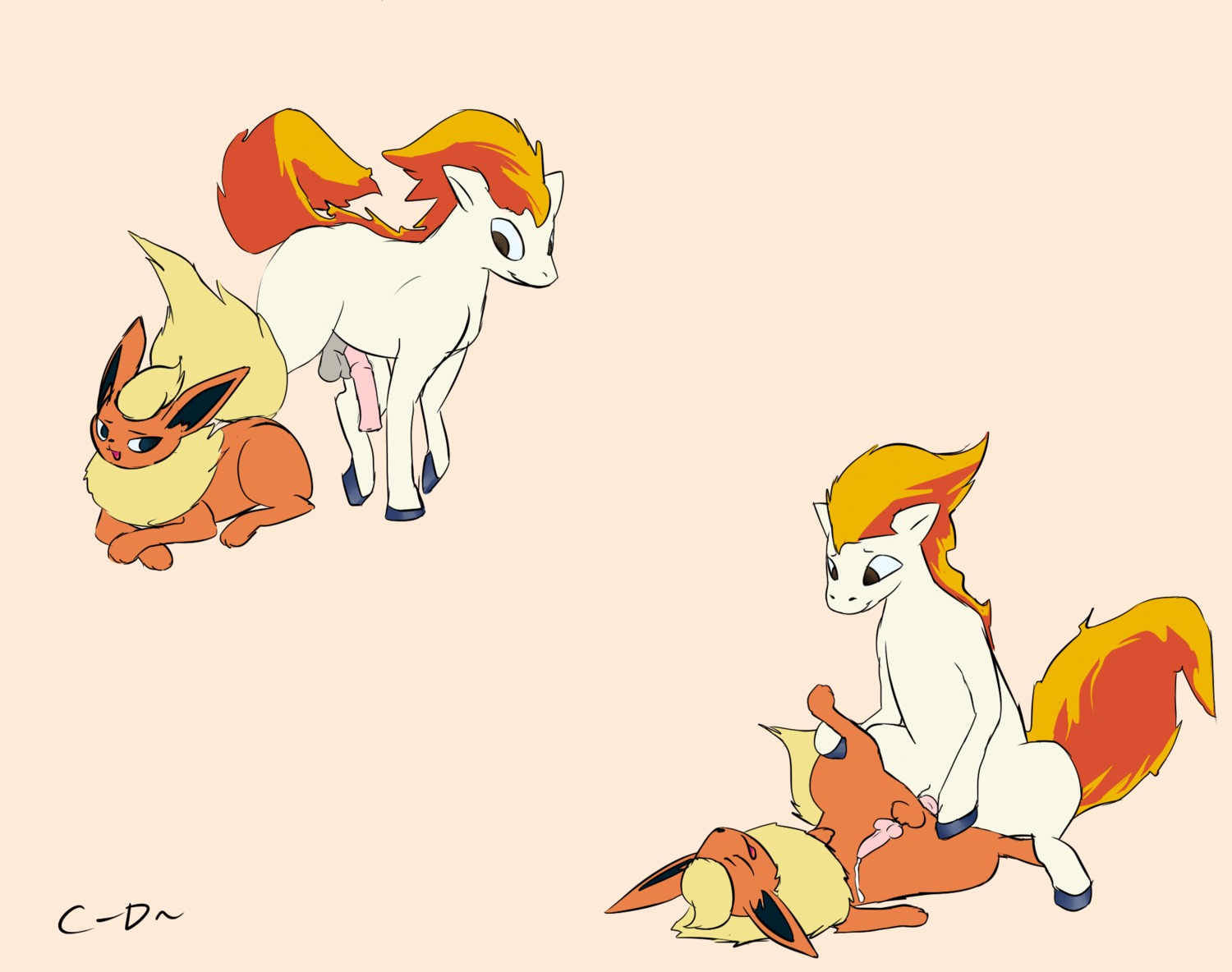animal_genitalia animal_penis atrolux balls bodily_fluids canid canine canine_genitalia canine_penis conditional_dnp cum digital_media_(artwork) duo e621 eeveelution equid equine_genitalia equine_penis erection feral fire flaming_hair flaming_mane flaming_tail flareon generation_1_pokemon genital_fluids genitals hi_res hooves interspecies knot male male/male mammal nintendo penis pokemon pokemon_(species) ponyta pseudo_hair pseudo_mane sex simple_background tail