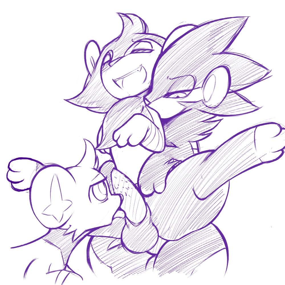 1:1 anal anal_penetration balls bite e621 erection felid fellatio feral florecentmoo generation_4_pokemon genitals group group_sex hug kissing licking luxio luxray male male/male male_penetrated male_penetrating male_penetrating_male mammal mixed_sandwich_position monochrome nintendo nude open_mouth oral penetration penile penile_spines penis penis_lick pokemon pokemon_(species) sandwich_position sex shinx simple_background spread_legs spreading threesome tongue tongue_out trio white_background