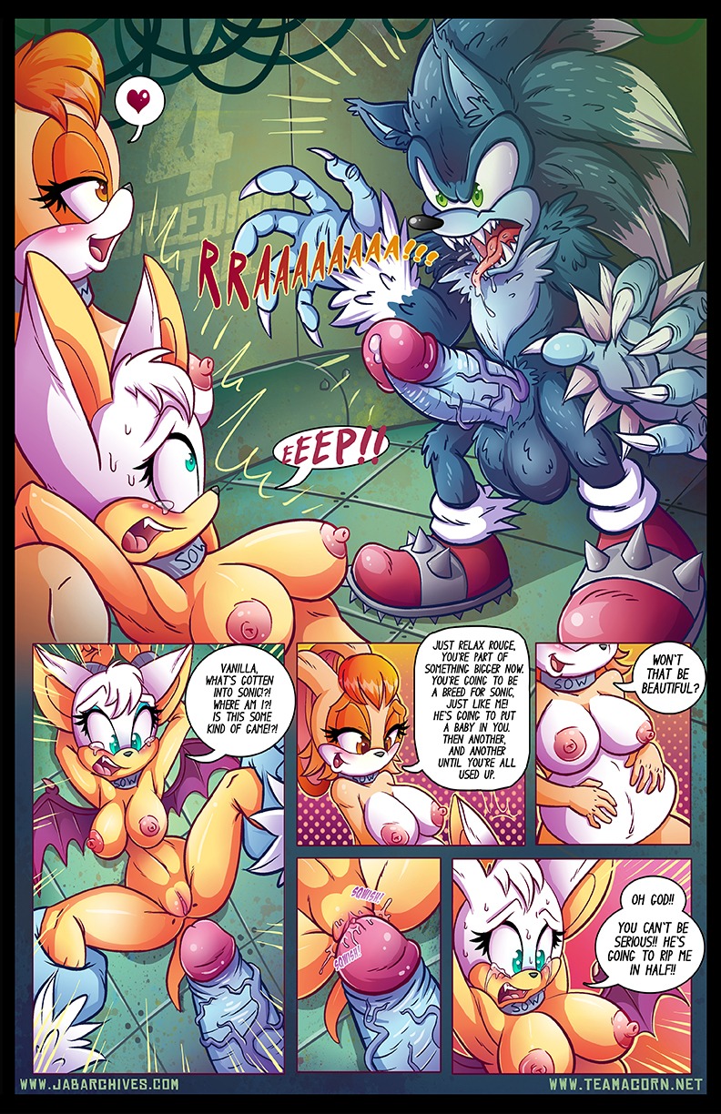 2014 anthro areola arm_grab balls bat big_breasts big_penis black_border blue_balls blush bodily_fluids border breasts breeding_slave clitoris collar colored comic crying detailed_background dialogue dominant dominant_anthro dominant_male drooling e621 english_text erect_nipples erection eulipotyphlan female forced genital_fluids genitals group half-closed_eyes hands_behind_head happy heart_symbol hedgehog hi_res huge_breasts huge_penis imminent_rape imminent_sex inside kneeling lagomorph leg_grab leporid looking_at_genitalia looking_at_penis lying male male/female mammal mature_anthro mature_female narrowed_eyes nipples nude on_back open_mouth penetration penis precum pregnant prodding rabbit rouge_the_bat saliva saliva_string sallyhot scared sega shocked smile sonic_the_hedgehog sonic_the_hedgehog_(series) sonic_the_werehog sonic_unleashed spread_legs spreading standing submissive submissive_anthro submissive_female sweat teamacorn tears text url vaginal vanilla_the_rabbit vulva werecreature wereeulipotyphlan werehog