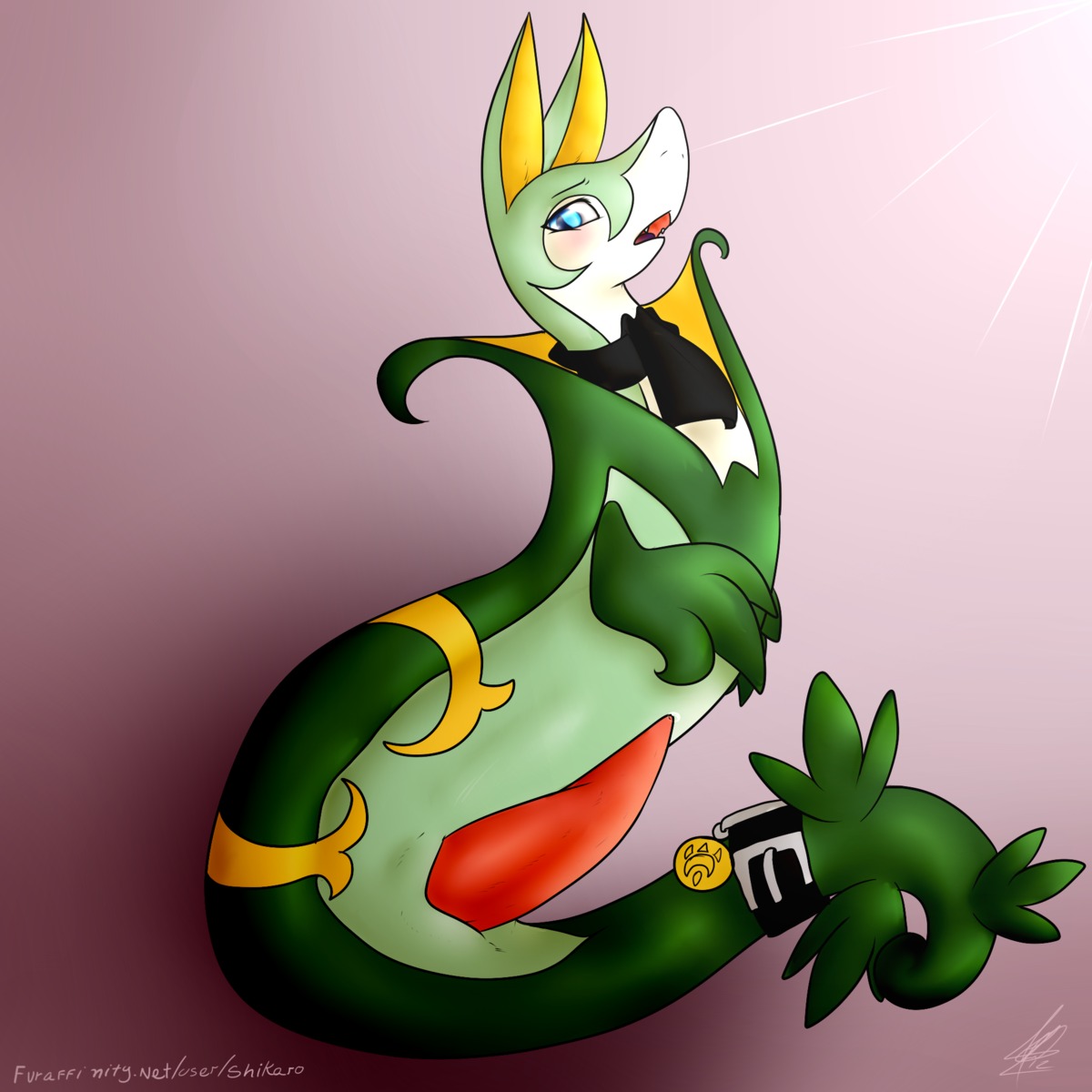 color male male_only pokemon rule34 serperior shikaro solo