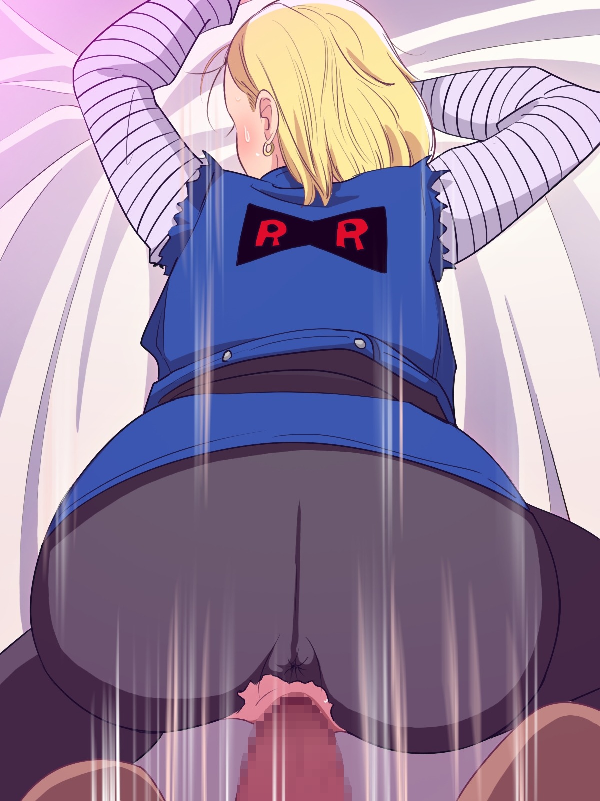 android_18 anus censored dragon_ball dragon_ball_z erodon_hearts female male rule34 straight_hair tagme unseen_male_face