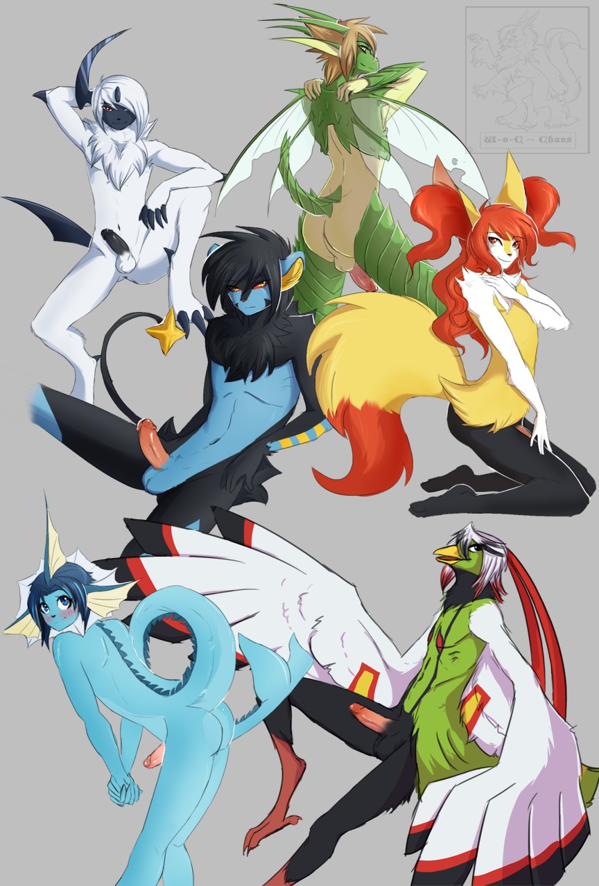 5_fingers absol anthro anthrofied anus aquatic arthropod avian backsack balls barefoot beak bent_over bird black_body black_eyes black_fur black_hair black_nose black_penis blonde_hair blue_body blue_eyes blue_fur blue_hair blush braixen butt canid canine chest_tuft claws dipstick_tail e621 eeveelution erection eyelashes feathered_wings feathers feet femboy fingers frown fur generation_1_pokemon generation_2_pokemon generation_3_pokemon generation_6_pokemon genitals glistening green_body green_feathers grey_background grey_body grey_fur group hair happy hi_res inner_ear_fluff insect long_hair looking_at_viewer looking_away looking_back male mammal markings multicolored_hair navel nintendo nude nude_anthro nude_male open_mouth orange_body orange_eyes orange_fur orange_hair orange_penis penis pink_penis pokemon pokemon_(species) pokemorph pose presenting presenting_hindquarters raised_arm raised_leg red_body red_eyes red_fur red_hair red_inner_ear_fluff red_nose red_sclera scyther shadow short_hair silvyr simple_background sitting smile spread_legs spreading standing tail tail_markings toe_claws tuft vaporeon white_body white_fur white_hair wings xatu yellow_body yellow_eyes yellow_fur yellow_inner_ear yellow_nose
