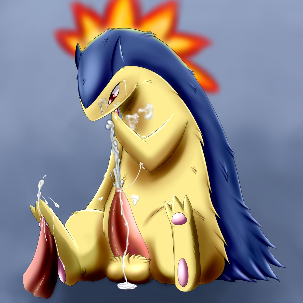 1:1 2011 3_toes balls blue_background blue_body blue_fur bodily_fluids cum cum_on_face cumshot disembodied_penis duo e621 ejaculation erection feet feral fire foot_fetish foot_play footjob fur generation_2_pokemon genital_fluids genitals hands-free icycario male male/male messy nintendo nude orgasm penile penis pokemon pokemon_(species) red_eyes sex simple_background sitting solo_focus tapering_penis toes tongue tongue_out typhlosion yellow_body yellow_fur