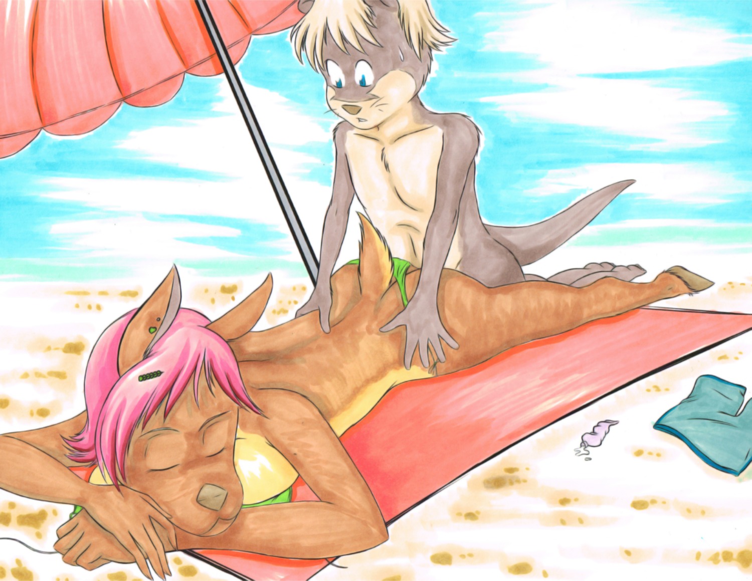 2012 absurd_res age_difference all_fours ambiguous_penetration anthro beach bikini bikini_aside breasts clothed clothing clothing_aside deer doggystyle duo e621 eyes_closed female female_penetrated from_behind_position hi_res jane_(risingdragon) larger_female larger_penetrated male male/female male_penetrating male_penetrating_female mammal mustelid nude older_female older_penetrated on_towel otter outside penetration prone_bone_position risingdragon seaside sex sex_on_the_beach shota size_difference skimpy smaller_male speed_bump_position swimwear swimwear_aside tight_clothing towel two-piece_swimsuit undressing young young_anthro young_male younger_male
