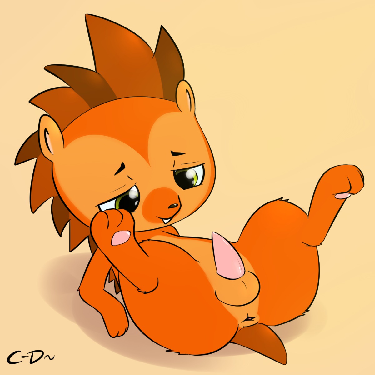 1:1 anus atrolux balls butt conditional_dnp digital_media_(artwork) e621 erection eulipotyphlan european_hedgehog feral fur genitals hasbro hedgehog hi_res littlest_pet_shop littlest_pet_shop_(2012) looking_at_genitalia looking_at_own_penis looking_at_penis looking_at_self lying male mammal on_back orange_body orange_fur penis russell_ferguson smile solo