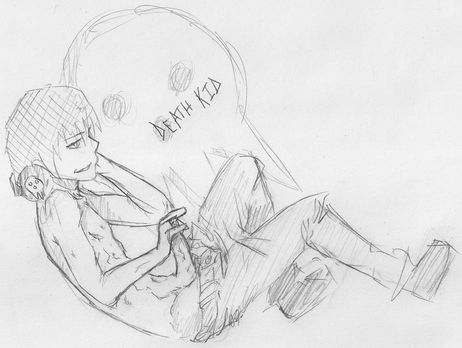 1boy death_the_kid male male_only masturbation rule34 solo soul_eater tagme topless
