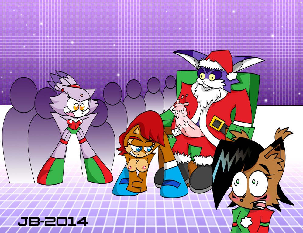 angry anthro anthro_on_anthro archie_comics big_the_cat blaze_the_cat blue_eyes bluebreed blush bodily_fluids breasts brown_body brown_fur butt chipmunk christmas christmas_clothing christmas_headwear clothed clothing cum cumshot digital_creature domestic_cat e621 ejaculation erection felid feline felis female from_behind_position fur genital_fluids genitals green_eyes ground_squirrel group hair hat headgear headwear holidays lingerie lynx male male/female mammal nicole_the_lynx nipples open_mouth orgasm penis penis_poking_out precum precum_string public public_sex red_hair rodent sally_acorn santa_claus santa_hat sciurid sega sex shocked skimpy smile smirk sonic_the_hedgehog_(archie) sonic_the_hedgehog_(comics) sonic_the_hedgehog_(series) surprised teamacorn yellow_eyes