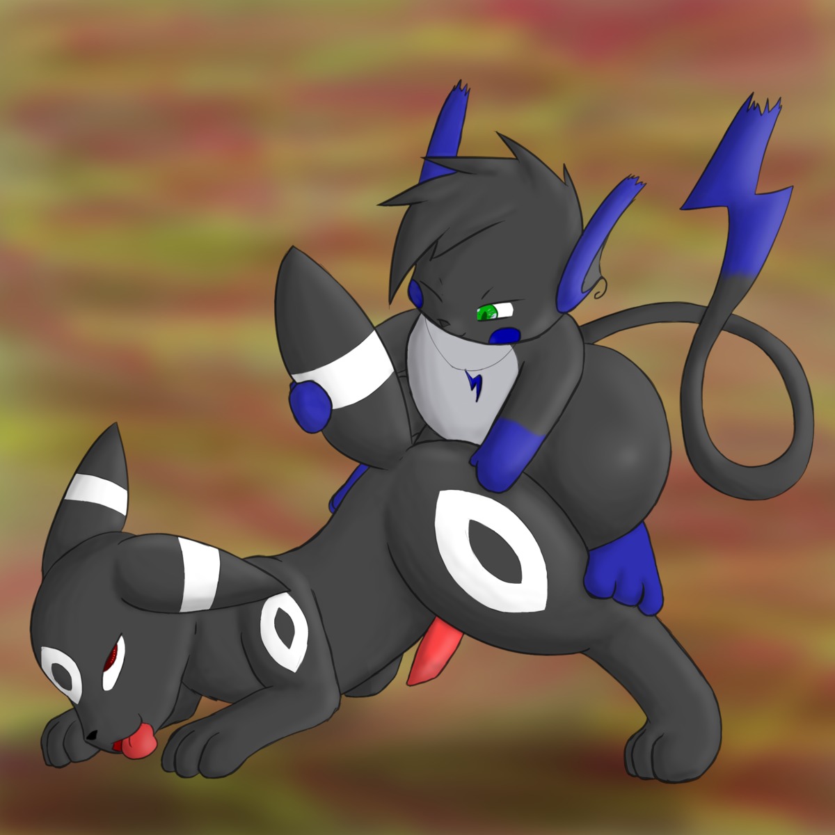 1:1 alternate_color anal anal_penetration black_body black_fur duo e621 eeveelution erection fan_character feral fur generation_1_pokemon generation_2_pokemon genitals green_eyes hi_res interspecies male male/male male_penetrated male_penetrating male_penetrating_male mammal nintendo nude penetration penis pokemon pokemon_(species) raichu red_eyes rodent sex tail umbreon unknown_artist