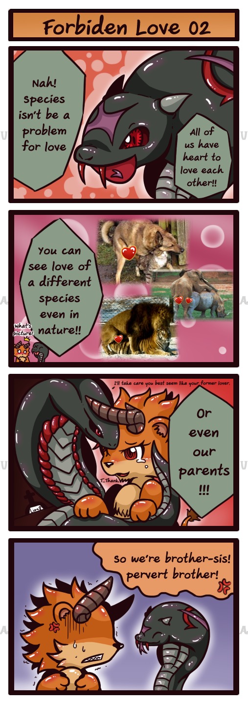 abstract_background ambiguous_gender angry bodily_fluids censored chimera clenched_teeth comic conjoined cross-popping_vein crying digital_media_(artwork) duo e621 english_text fangs felid feral forked_tongue happy heart_censor heart_symbol hi_res horn hybrid interspecies lion living_tail male mammal nude pantherine photo real red_eyes reptile romantic romantic_couple scalie sex simple_background smile snake snake_tail tail tears teeth text tongue tongue_out unusual_anatomy unusual_tail vavacung