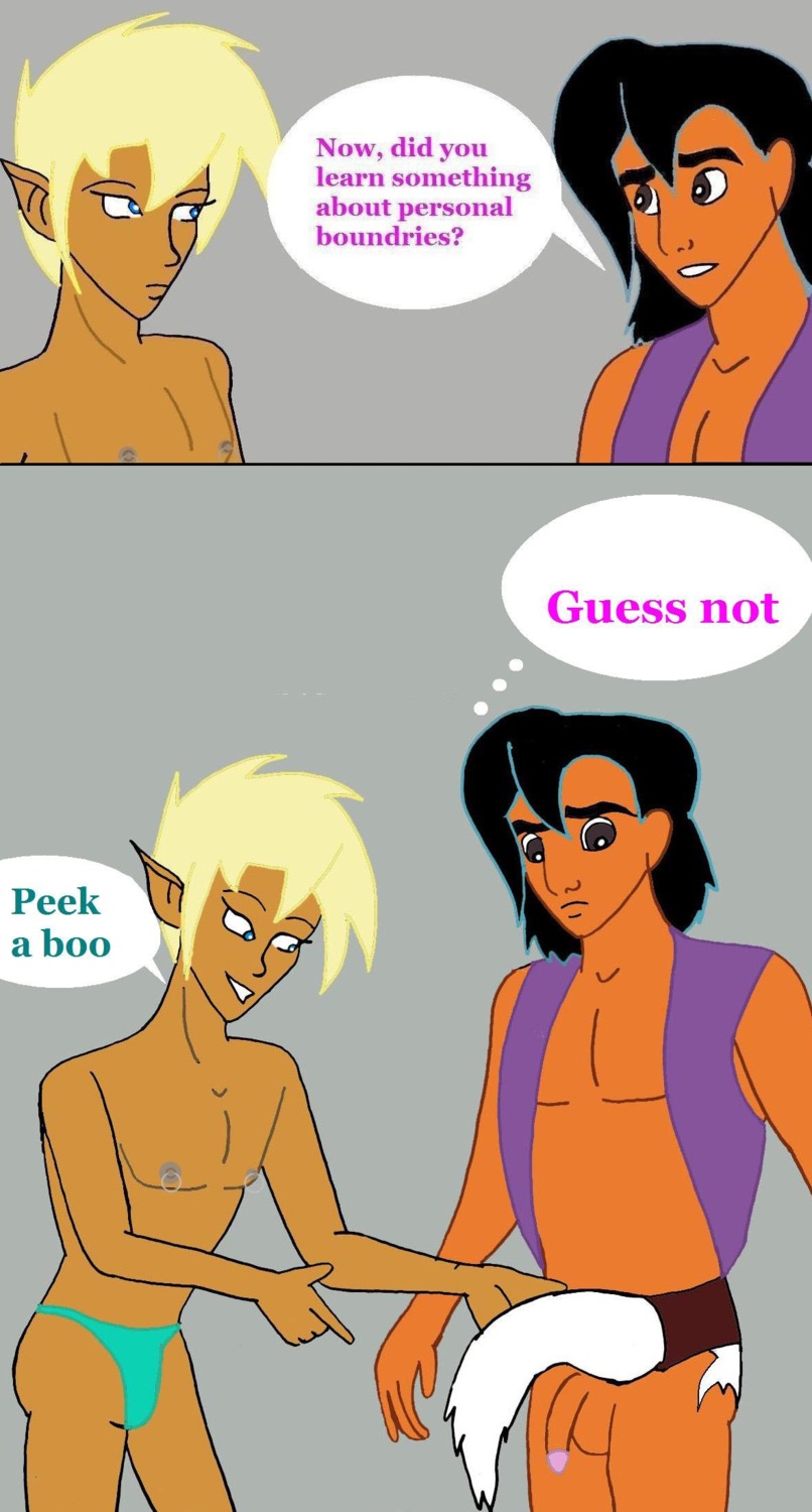 aladdin aladdin_(character) crossover disney drawn_together gay male male_only penis rule34 xandir_p._wifflebottom yaoi