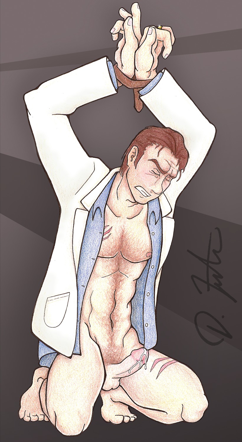 1boy 2d artist_request erect_penis erection left_4_dead_(series) left_4_dead_2 male male_only nick_(left_4_dead_2) penis rule34 solo tagme