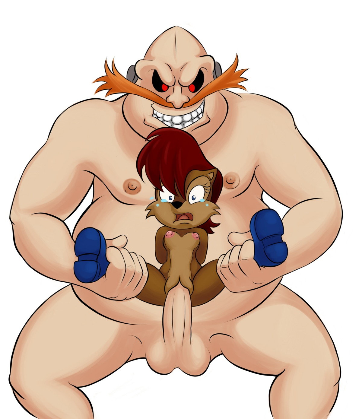 1boy 1girls anthro archie_comics breasts carrying chipmunk color dr._eggman dr_robotnik female fur furry furry_female human human_on_anthro insertion interspecies larger_male light-skinned_male light_skin male nipples nude penis pussy rape rodent rule34 sally_acorn sega sex size_difference smaller_female sonic_(series) sonic_the_hedgehog_(archie) sonic_the_hedgehog_(comics) sonic_the_hedgehog_(series) squirrel straight straight_sex tagme vulva
