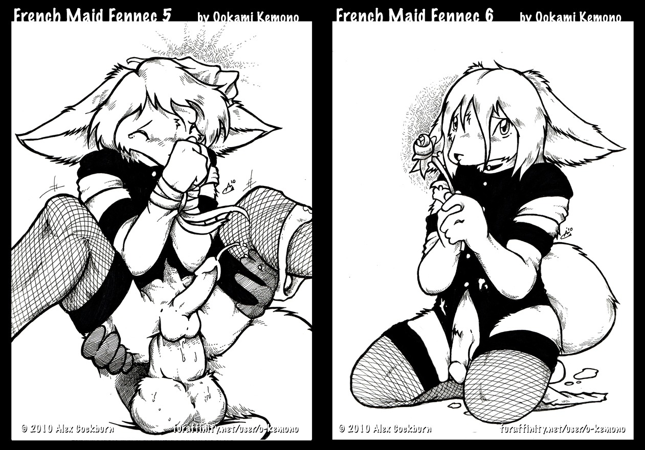 2010 anal anal_orgasm anal_penetration anthro anthro_penetrated balls bdsm big_penis black_and_white blush bodily_fluids bound canid canine circumcised clothed clothing crossdressing cum cum_in_ass cum_inside cum_while_penetrated cumshot disembodied_penis dominant dominant_male duo e621 ejaculation erection femboy fennec_fox fishnet_clothing flaccid flower fox genital_fluids genitals hands-free knot leg_grab maid_uniform male male/male male_on_bottom male_on_top male_penetrated male_penetrating male_penetrating_male mammal monochrome o-kemono on_bottom on_top orgasm penetration penile penile_penetration penis penis_in_ass plant reverse_cowgirl_position rose_(flower) sex solo_focus story story_in_description submissive submissive_male tail true_fox uniform