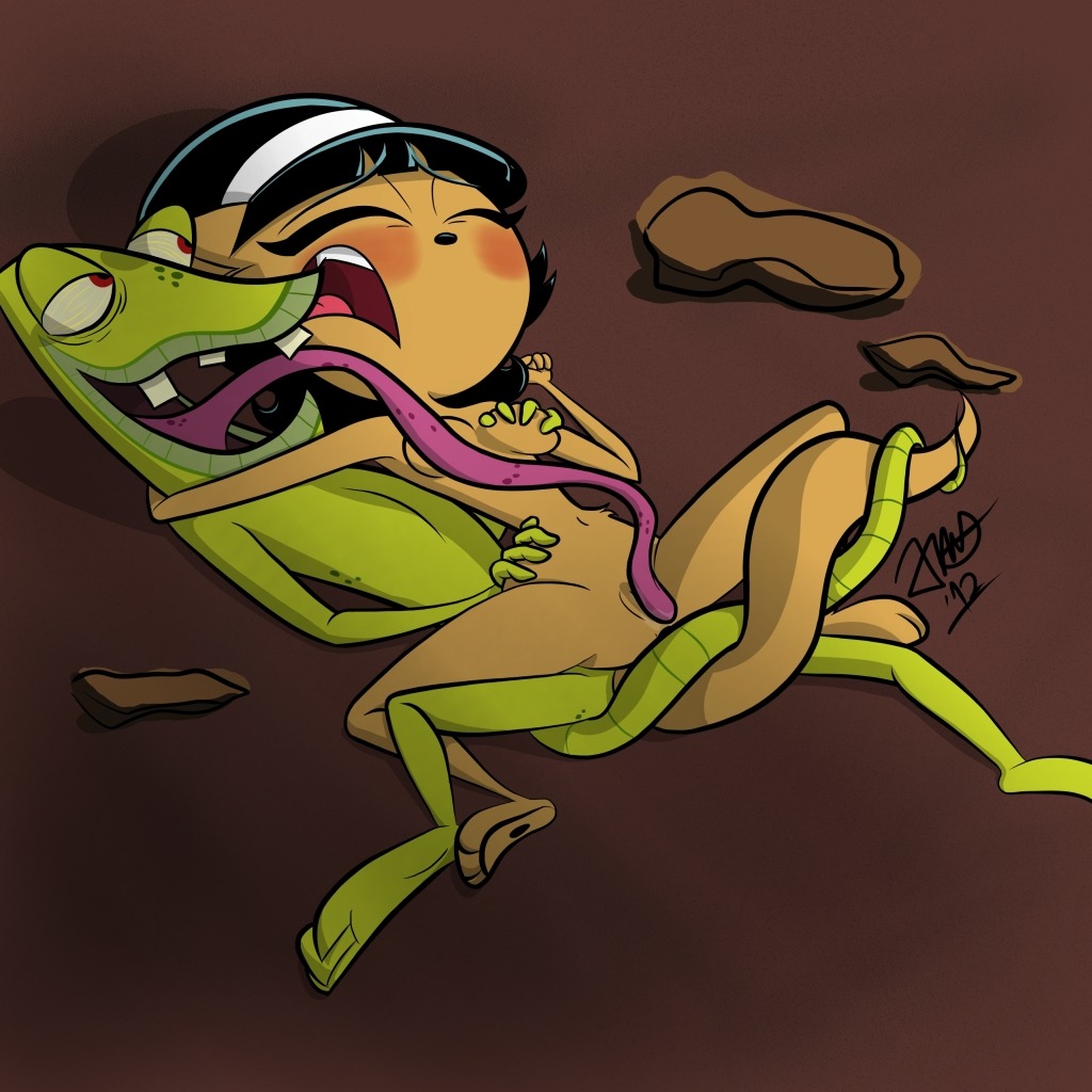 accurate_art_style anthro chameleon domestic_cat feline female furry furry_only kitty_katswell lizard male male/female nickelodeon reptile rule34 scalie t.u.f.f._puppy tagme the_chameleon themauvestorm