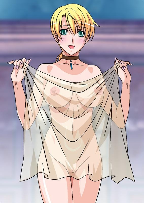 1girls blonde_hair blue_eyes breasts casual demento erect_nipples female female_only fiona_belli haunting_ground human neckwear nipples nude pale_skin pointy_chin rudoni rule34 see-through solo solo_female uncensored