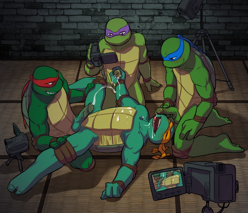 anal anal_insertion anal_penetration anthro camera donatello donatello_(tmnt) ejaculation foursome gay handjob incest leonardo leonardo_(tmnt) male male_only michelangelo michelangelo_(tmnt) raphael raphael_(tmnt) recording rule34 teenage_mutant_ninja_turtles turtle video_camera yaoi