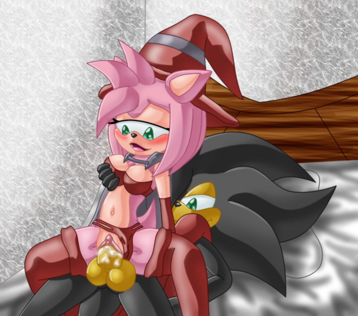 amy_rose anthro balls blush breasts chaossabre clothes color female fur furry hedgehog insertion lying male on_back penis pussy rule34 sex sonic_(series) straddle straight tagme testicles vulva