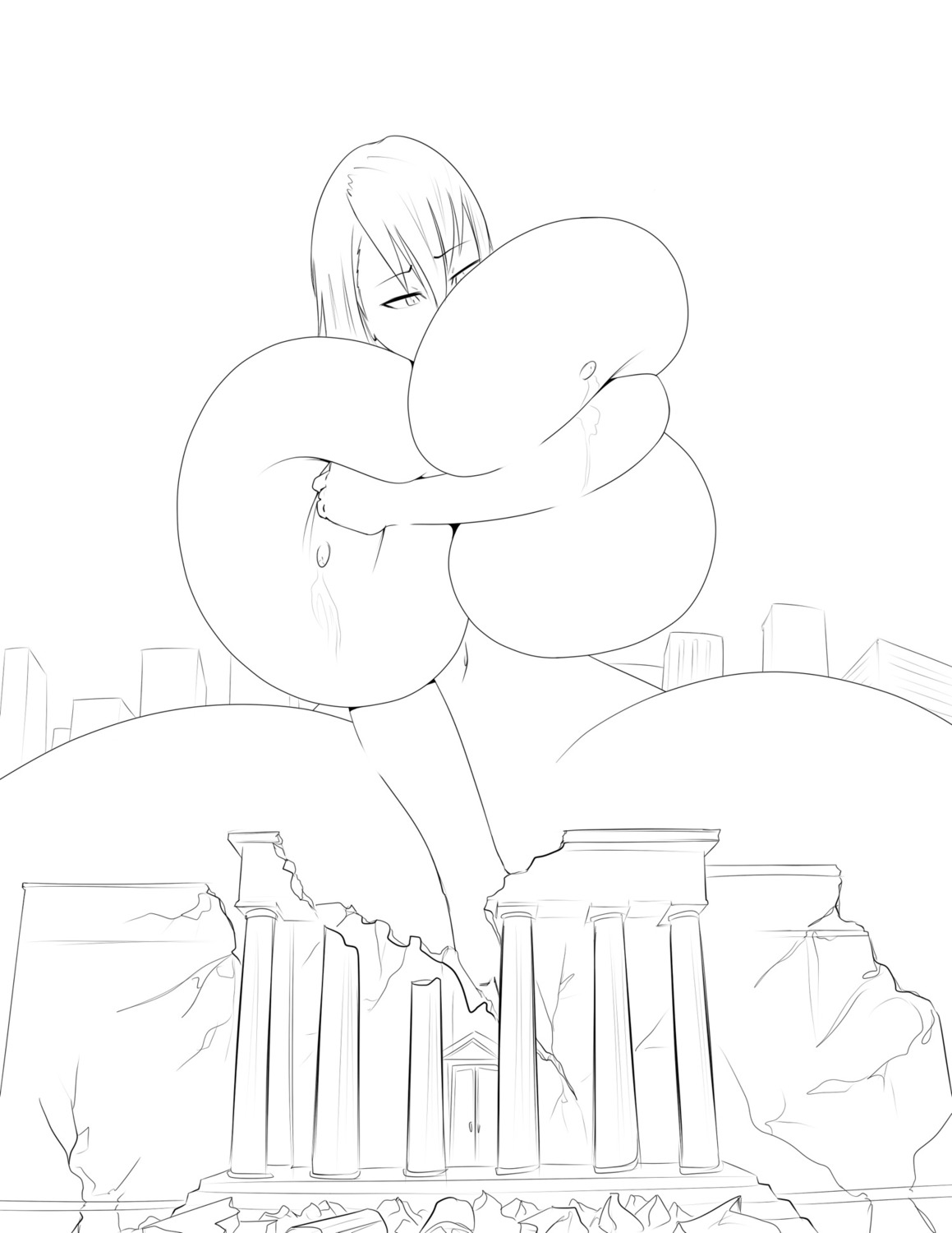 1girls ace_attorney breast_expansion breast_growth breast_growth_(enlargement) breasts capcom entropy-zeta expansion female franziska_von_karma giantess gyakuten_saiban karuma_mei masturbation monochrome rule34 tagme